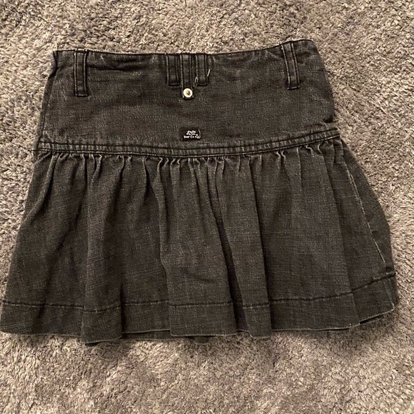 Designer Black Denim Skirt - Picture 2 of 5